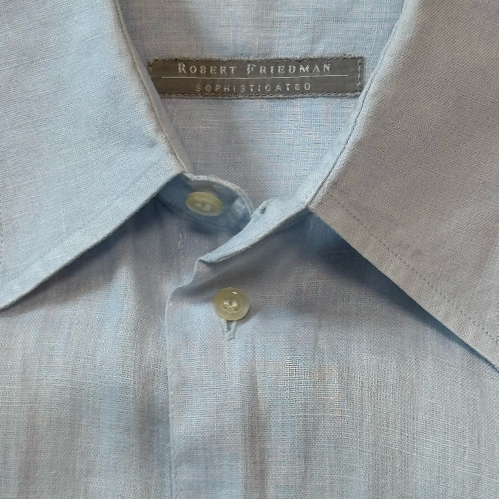 Robert Friedman Light Blue Men's Shirt linen
Made in Italy